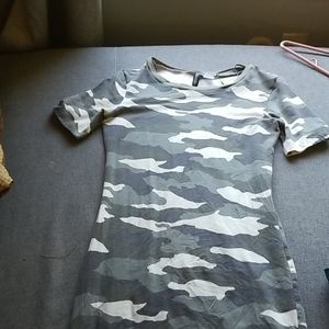 H and m camo dress